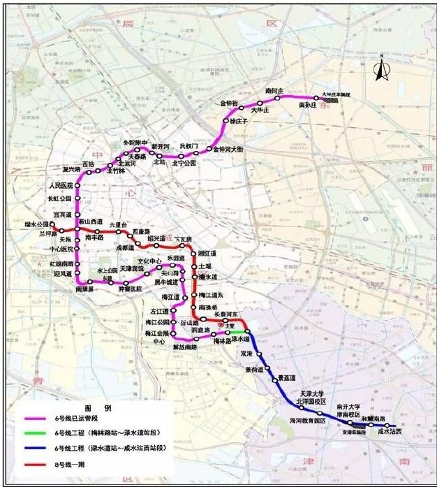 天津地铁4号线最新线路图，城市脉络的新起点