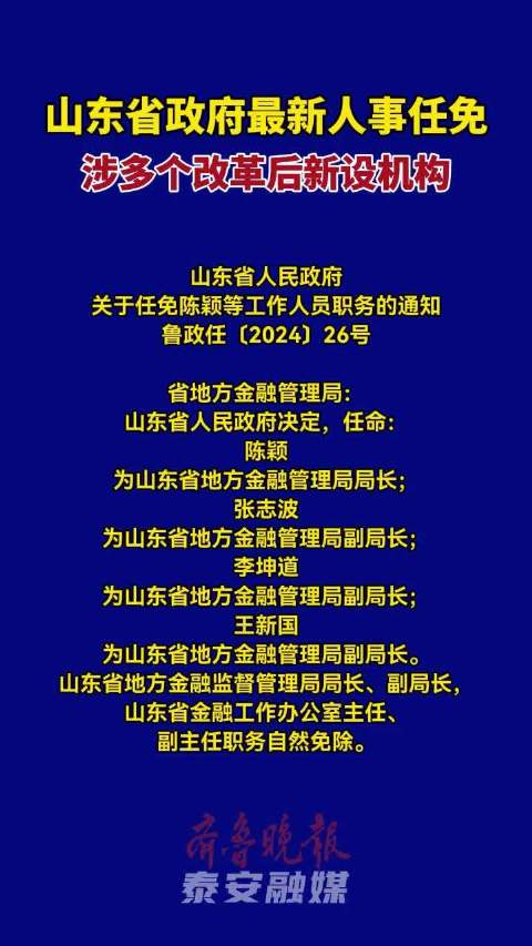 山东省政府任免最新山东省政府任免最新动态，领导层的新调整与未来展望